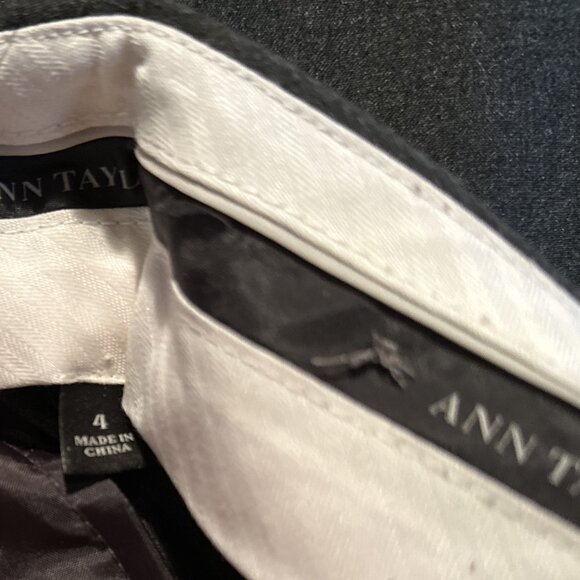 ANN TAYLOR Charcoal Gray 3-Piece Suit ~ Jacket Size 6 ~ Pants/Skirt Size 4 - Picture 7 of 11